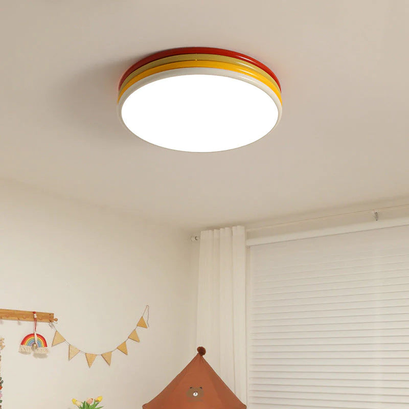 Arisha Modern LED Deckenleuchte Rot Metall Schlaf Ess Wohnzimmer