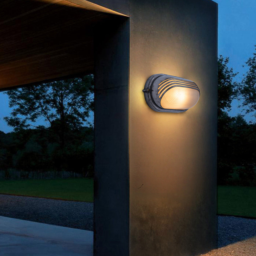Ray Wasserdichte Wandleuchte Modern Silbrig,Außen, Metall Glas