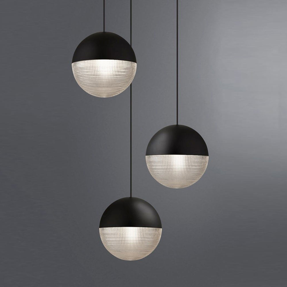 Valentina LED Pendelleuchte Modern Kugel, Schwarz/Gold, Esstisch, Metall Glas