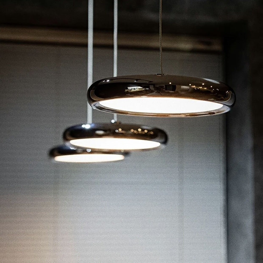 Arisha Modern LED Pendelleuchte Ring Esstisch, 3 Farbe, Metall Acryl