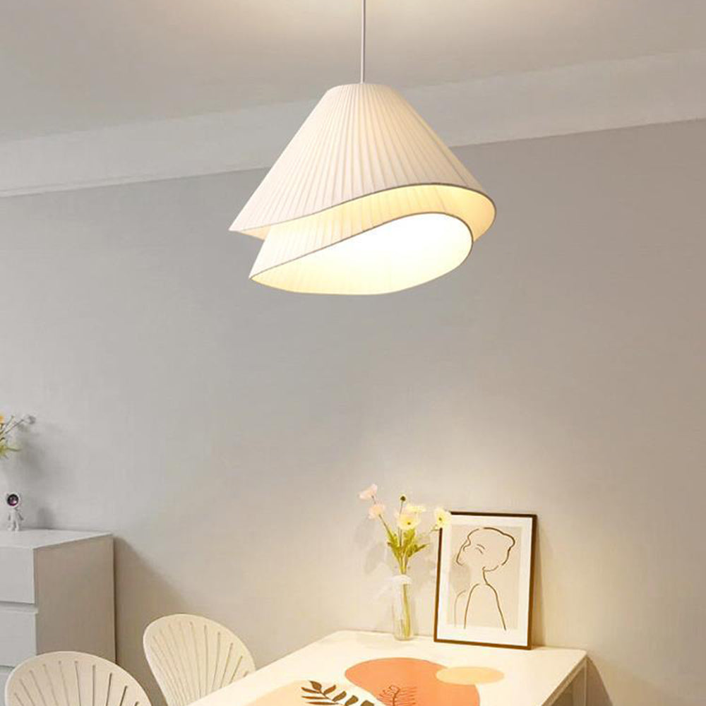 Ritta Pendelleuchte, Stoff, Durchmesser 43/58 cm