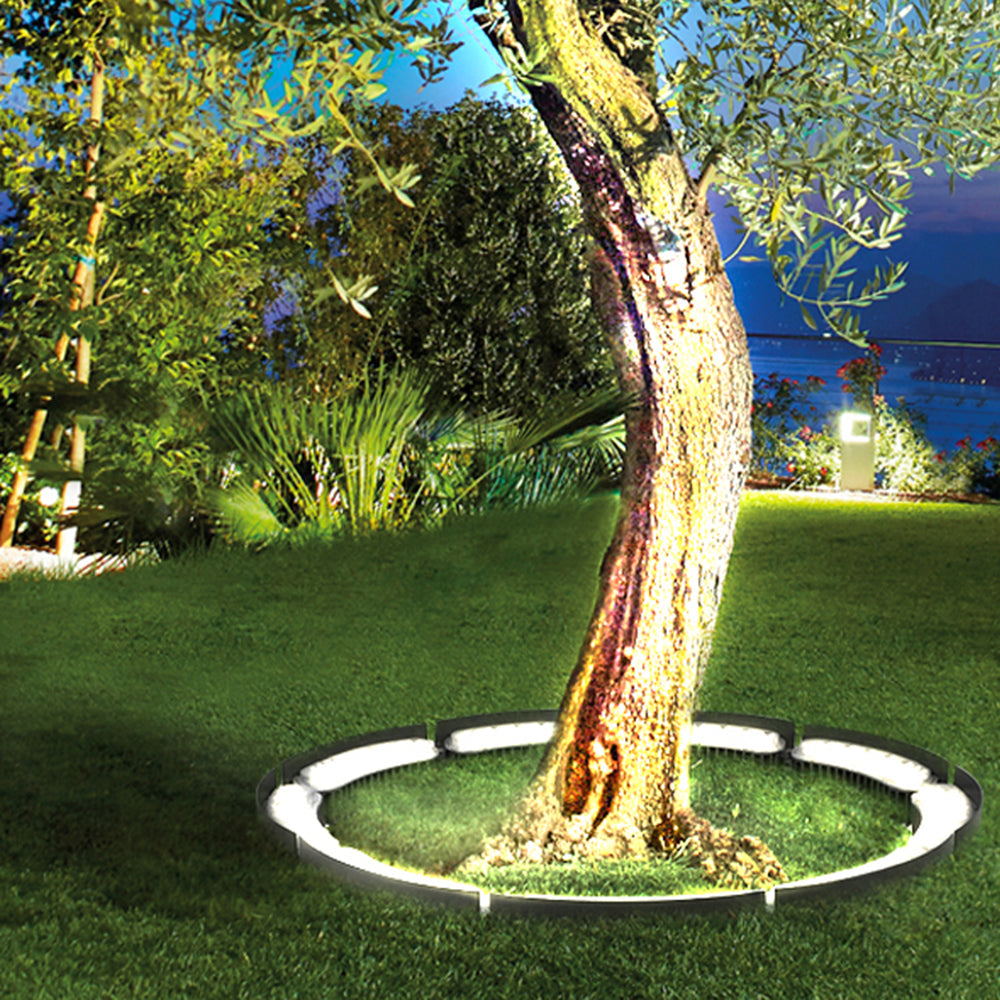 Ray Modern Ring LED Außenleuchte Schwarz Flur/Garten Metall&Glas