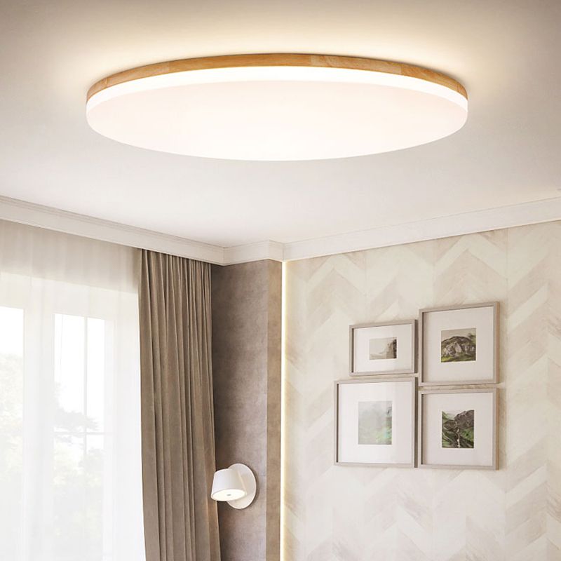 Muto  Deckenleuchte  Holz Schale, Weiß, Modern LEDWohnzimmer/Schlafzimmer