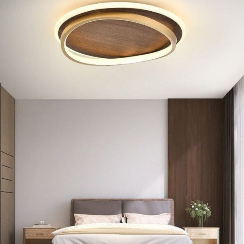 Arisha Modern Rund Dimmbare Deckenleuchte Gold Metall Acryl Schlafzimmer