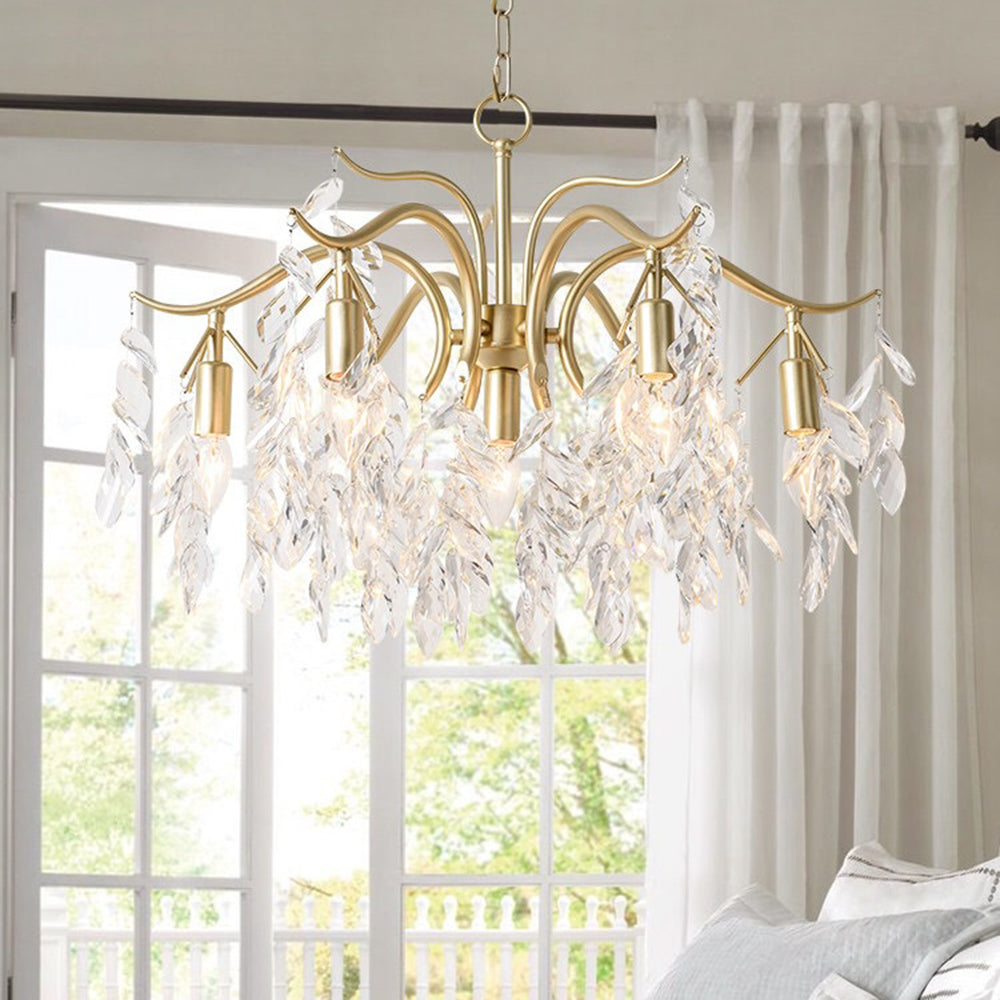 Kristy Kronleuchter  Antiquität Schwarz/Gold Wohnzimmer Kristall