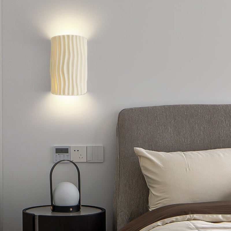 Valentina Retro LED Innenwandleuchte Weiß Harz Schlaf Wohnzimmer
