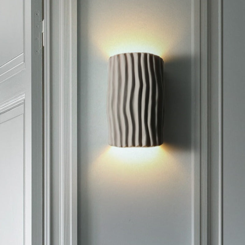 Valentina Retro LED Innenwandleuchte Weiß Harz Schlaf Wohnzimmer