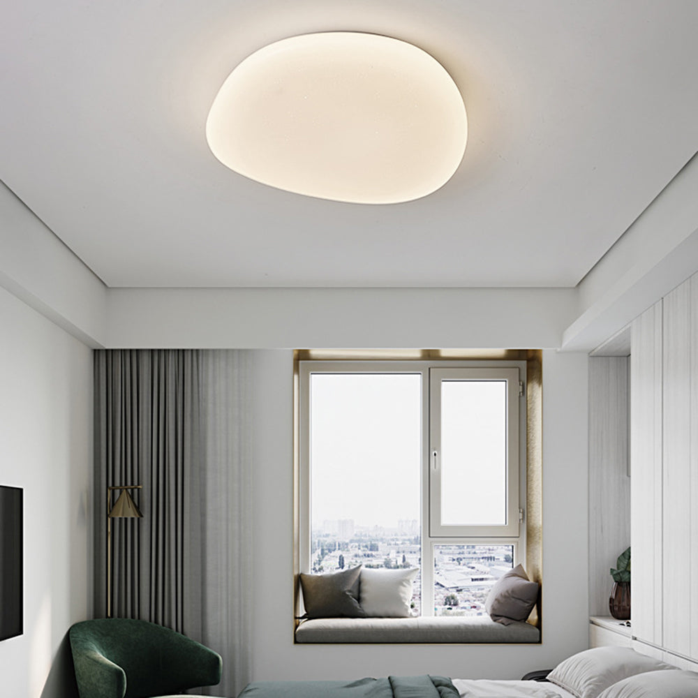 Arisha  Deckenleuchte Weiß  Kieselsteinform Bade/Schlafzimmer