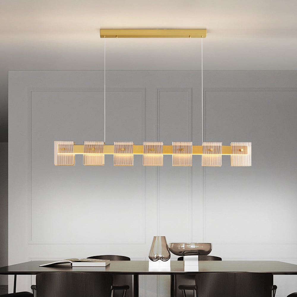 Arisha Pendelleuchten Remote 7 Dimmbare Led enthalten, Reines Kupfer
