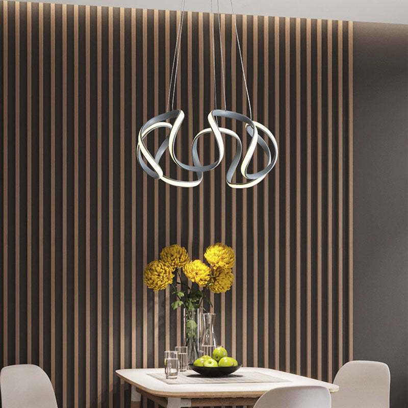 Arisha Lotus Design Pendelleuchte  LED Unregelmäßige Blume Gold/Silber