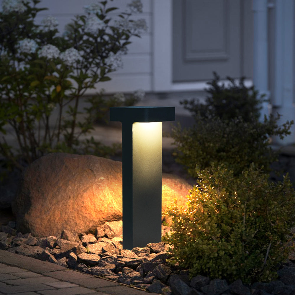 Ray Modern LED T-förmig Außenleuchte Metall Glas Gärten Terrassen