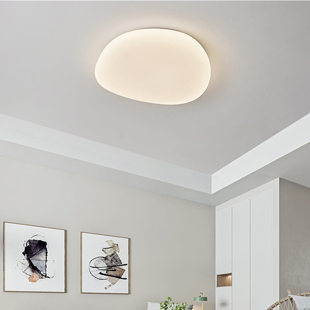 Arisha  Deckenleuchte Weiß  Kieselsteinform Bade/Schlafzimmer
