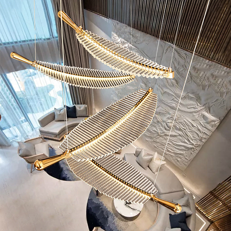 Arisha Arisha Luxus LED Pendelleuchte Metall Acryl Hotel Wohnzimmer