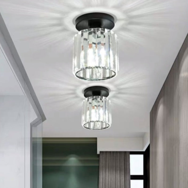 Arisha Modern Deckenleuchte Schwarz Gold Glas Schlafzimmer