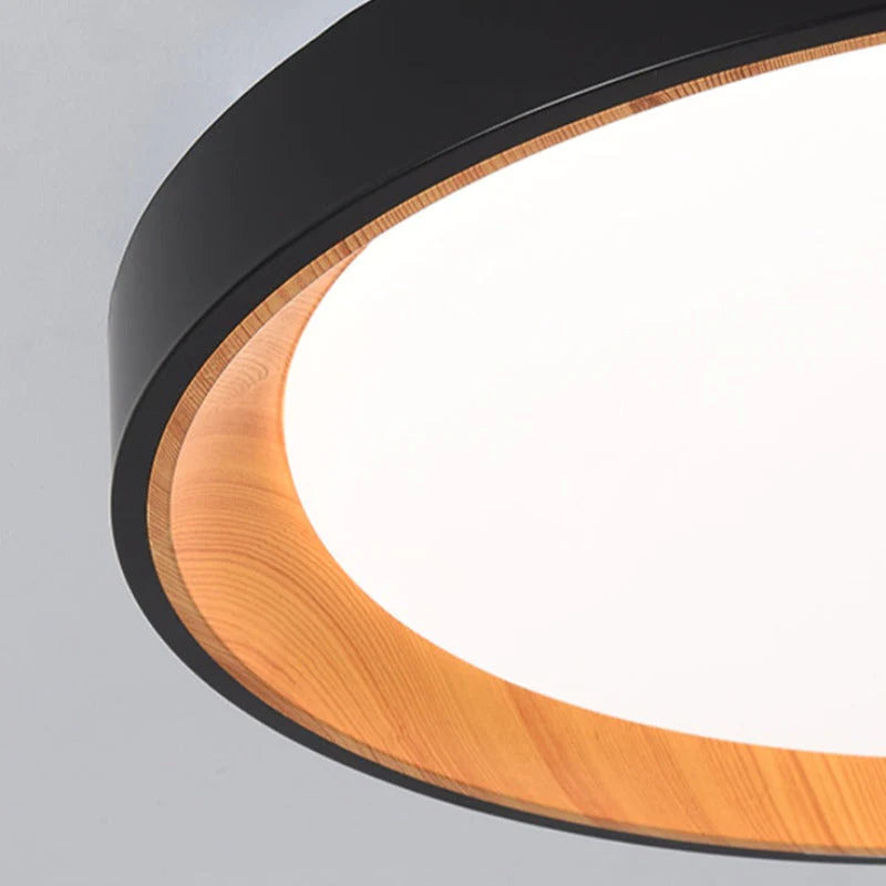 Arisha Modern LED Deckenleuchte Schwarz Holz Küche Wohnzimmer