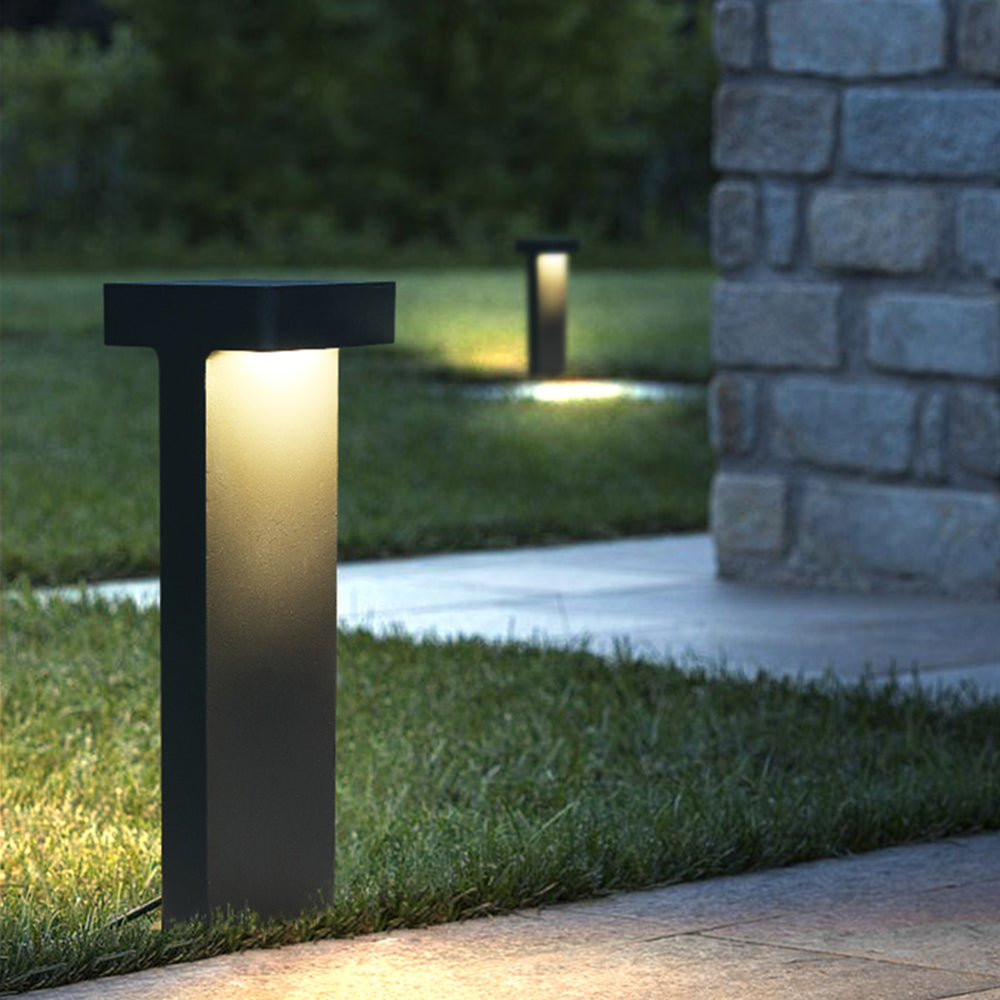 Ray Modern LED T-förmig Außenleuchte Metall Glas Gärten Terrassen