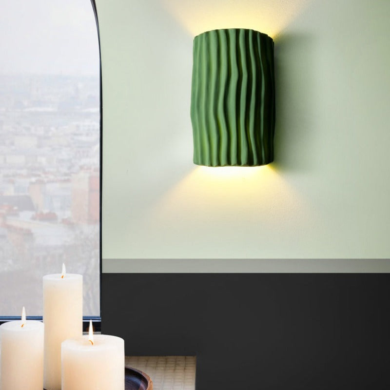Valentina Retro LED Innenwandleuchte Weiß Harz Schlaf Wohnzimmer