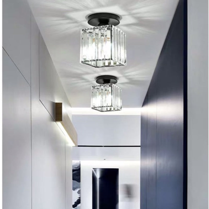 Arisha Modern Deckenleuchte Schwarz Gold Glas Schlafzimmer