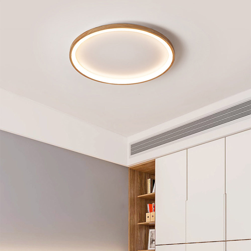 Muto Deckenleuchte Ring Wohnzimmer, Holz