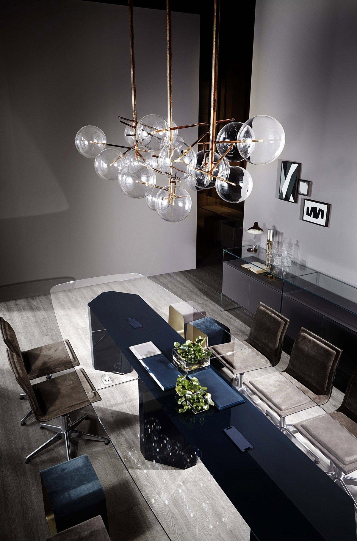 Aveno Kronleuchter LED Kristall transparent