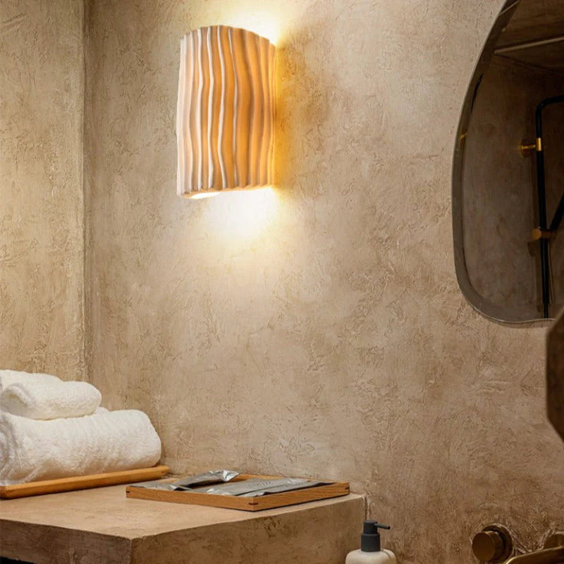 Valentina Retro LED Innenwandleuchte Weiß Harz Schlaf Wohnzimmer
