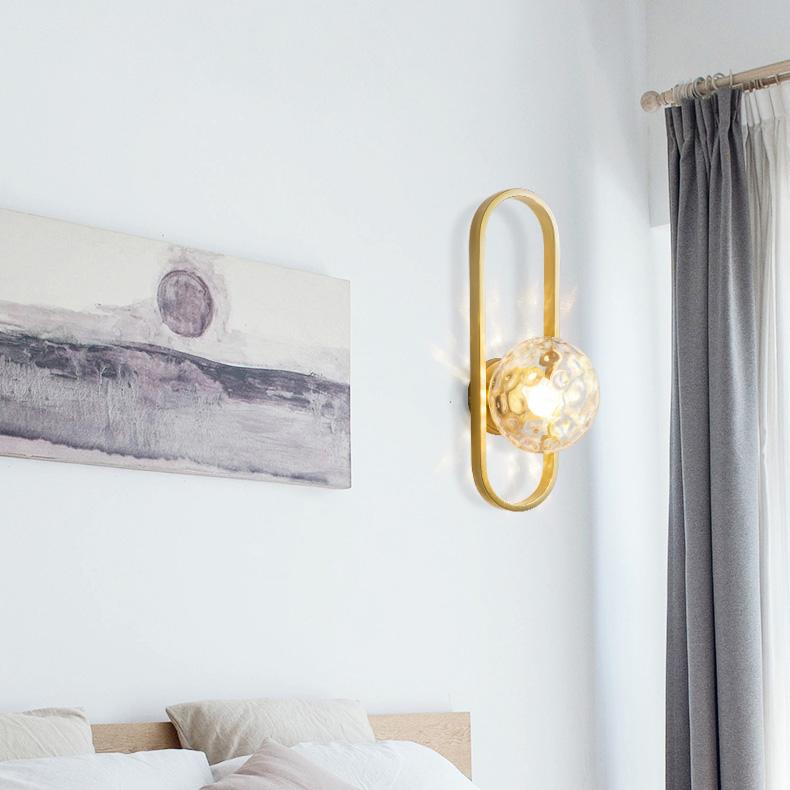 Valentina Moderne LED Wandleuchte Gold/Schwarz, Metall, Glas, Schlafzimmer/Wohnzimmer