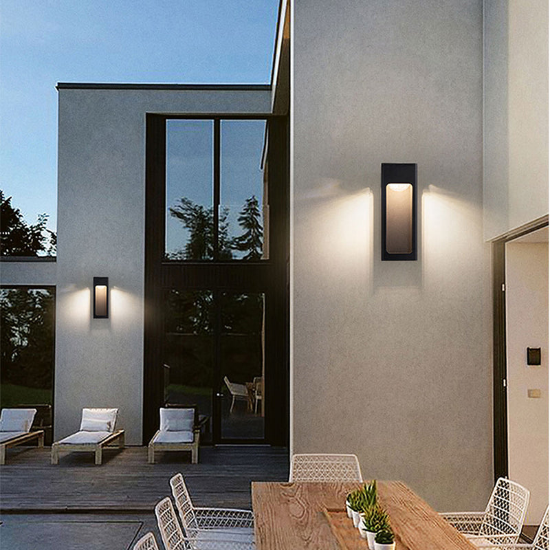 Ray Modern LED Außenwandleuchte Schwarz Außen Garten Metall