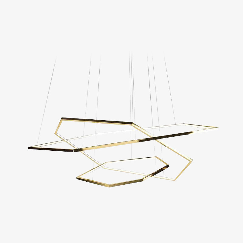 Arisha Modern Design LED Pendelleuchte Gold Wohn/Ess/Schlafzimmer Metall