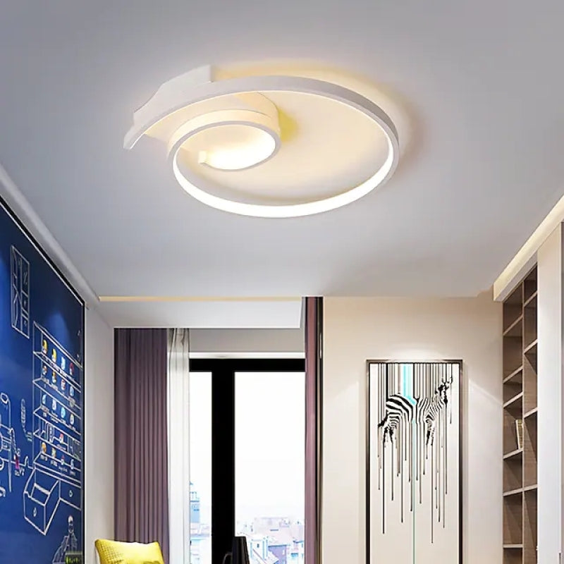 Arisha Modern Spiral Linear LED Deckenleuchte Schwarz/Weiß Schlaf/Wohnzimmer Metall