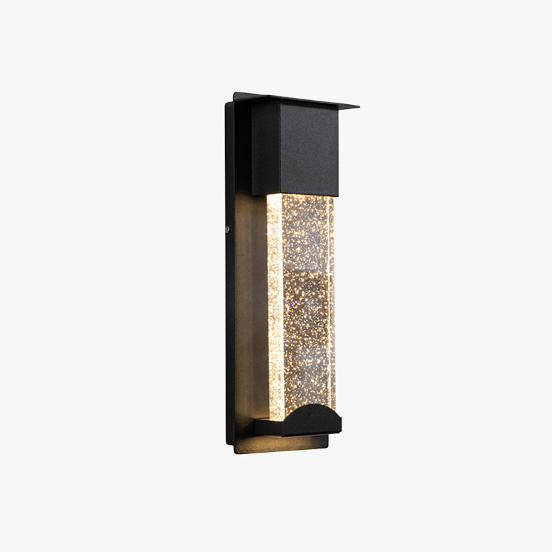 Ray Modern LED Wandleuchte Innen/Außen Gold Rechteckig Wasserdicht Metall