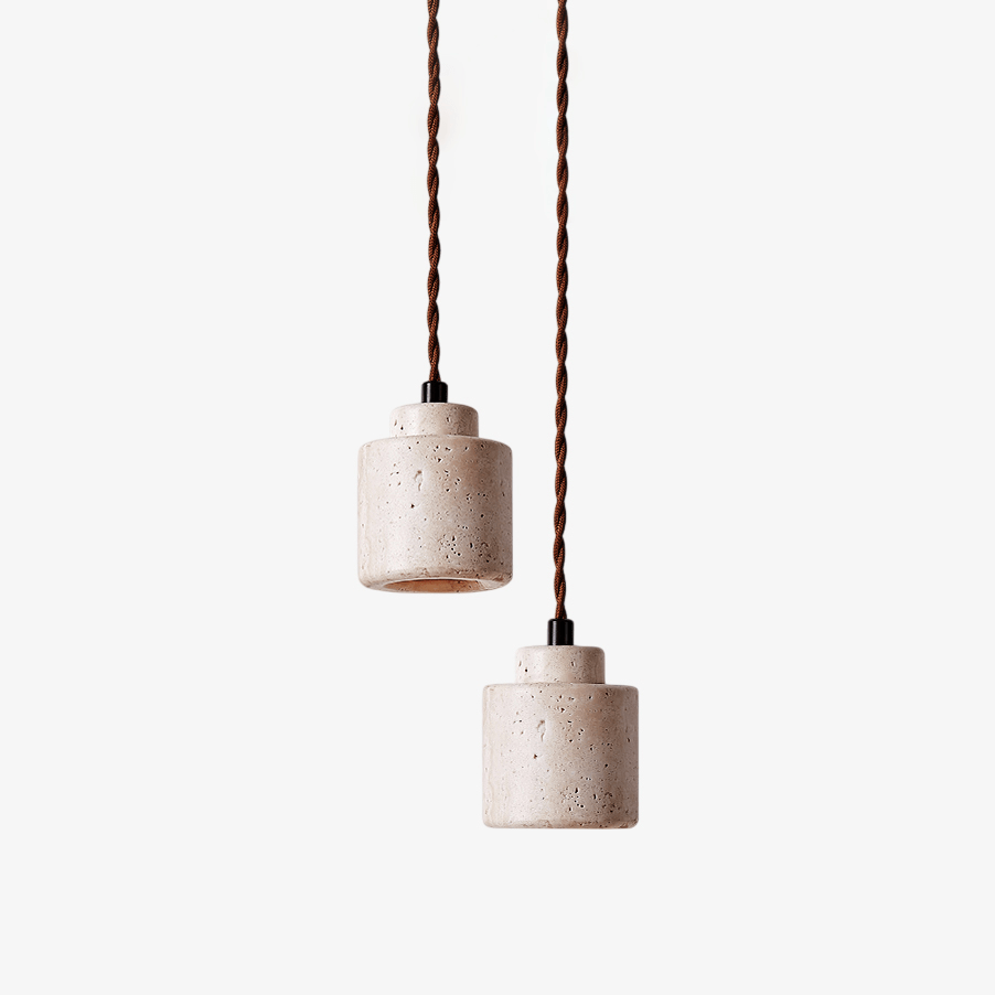 Elemental Travertin Mini Pendelleuchte