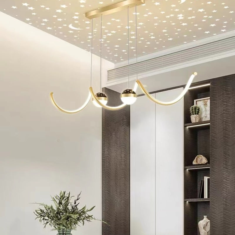 Arisha Moderne LED Pendelleuchte Stern-Design Esszimmer Metall/Acryl