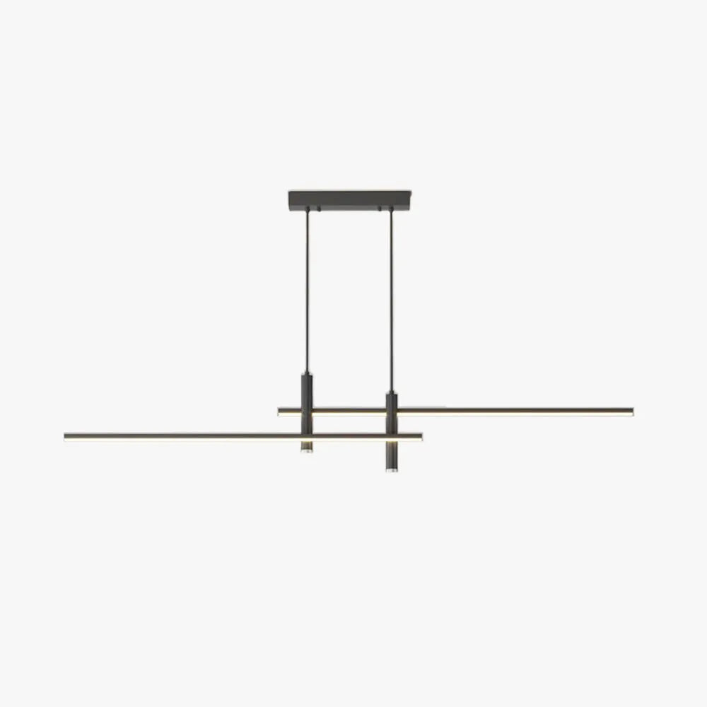 Arisha Minimalistisch Linear Pendelleuchte Schwarz/Gold Schlaf/Ess/Wohnzimmer