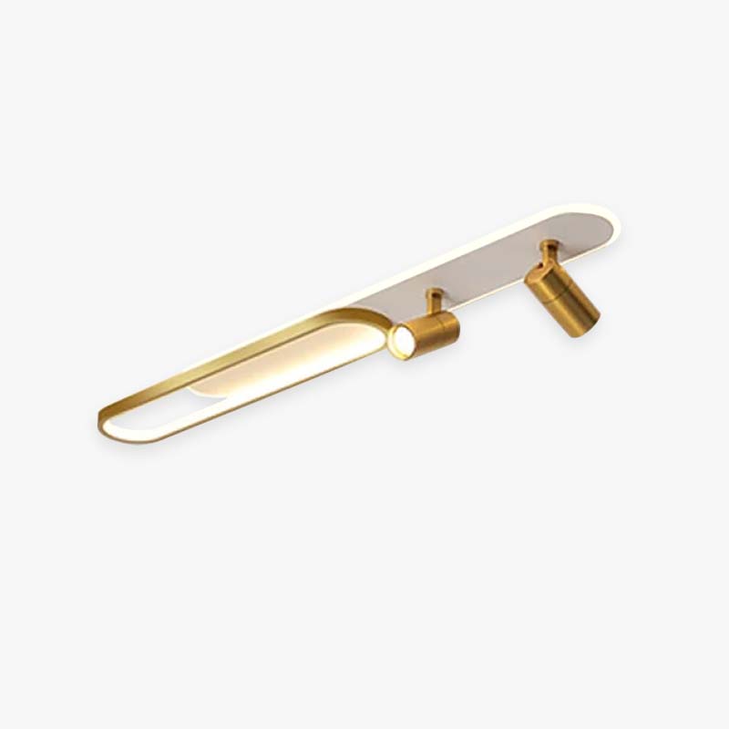 Aim  Linear LED Deckenleuchte Schwarz/Gold Wohnzimmer Modern