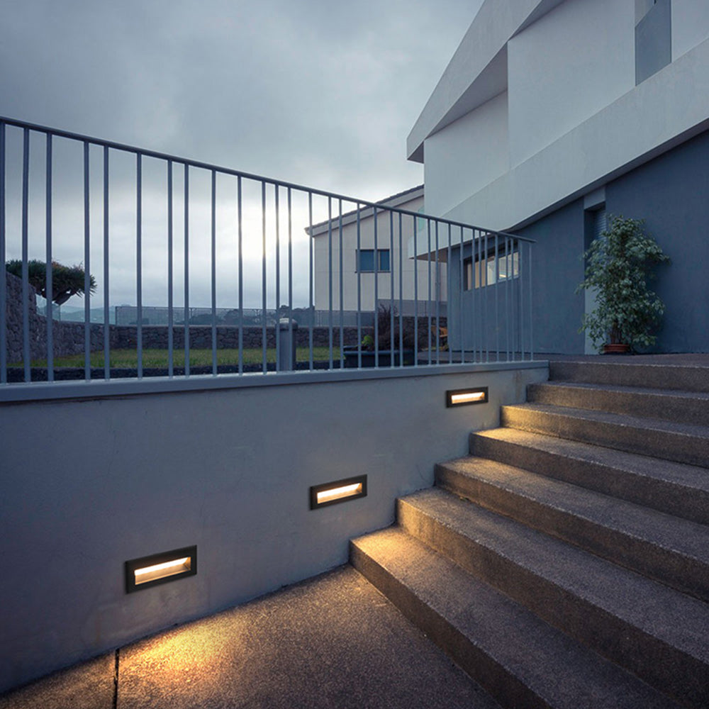 Ray Modern LED Rechteckig Außenwandleuchte Metall Acryl Garten Flur