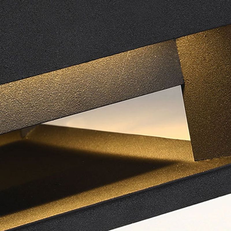 Ray Modern LED Außensokelleuchte Schwarz Garten/Terrasse Solar