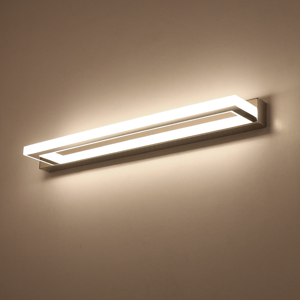 Arisha Rechteckige Spiegelfront LED Wandleuchte Schlafzmmer Metall/Acryl