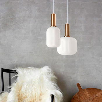 Valentina Modern LED Pendelleuchte Schlaf/Wohnzimmer/Esstisch Glas/Metall