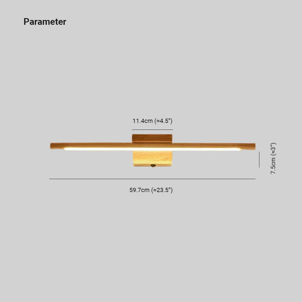 Muto  Holz Wandleuchte Linear, Innen, Badezimmer ,Modern LED