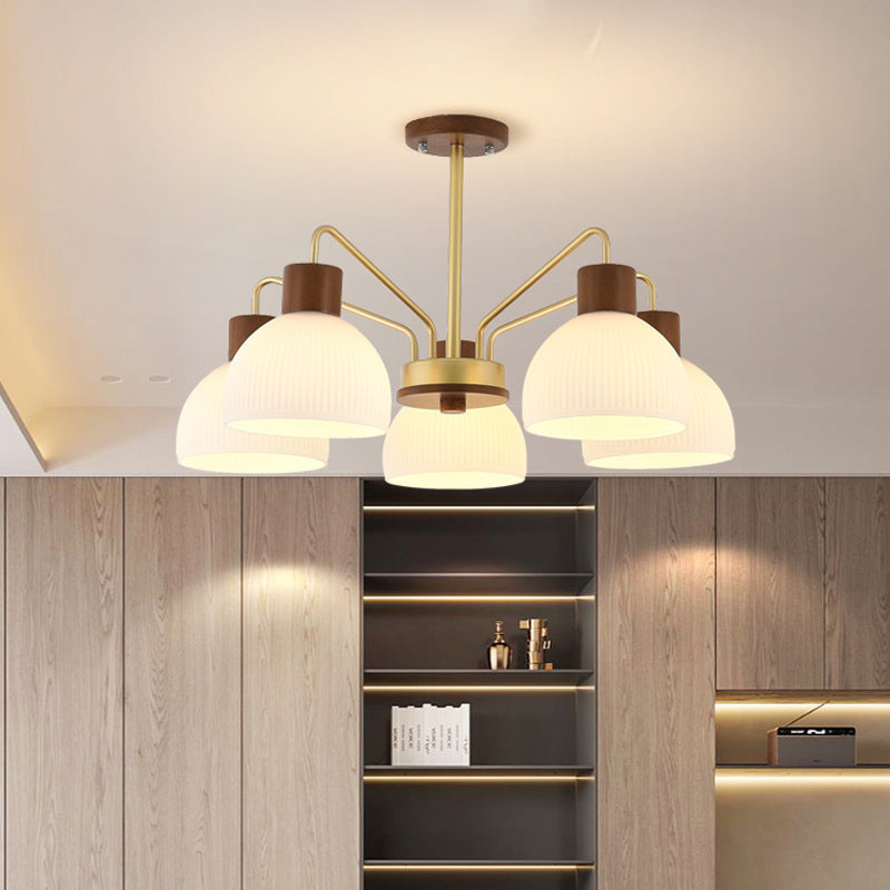 Arisha Rustikal Kronleuchter Metall/Holz/Glas Wohnzimmer/Esszimmer