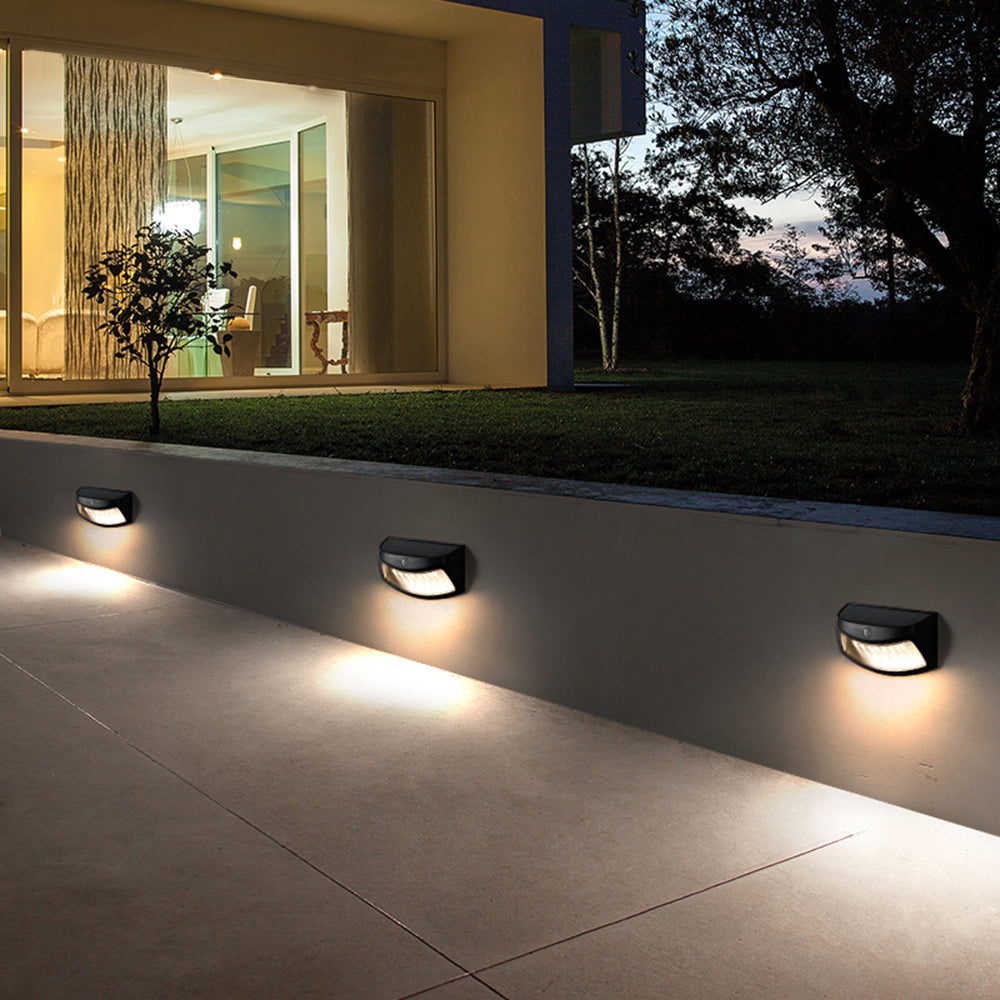 Ray Modern LED Solar Außenwandleuchte Metall Acryl Garten Terrasse