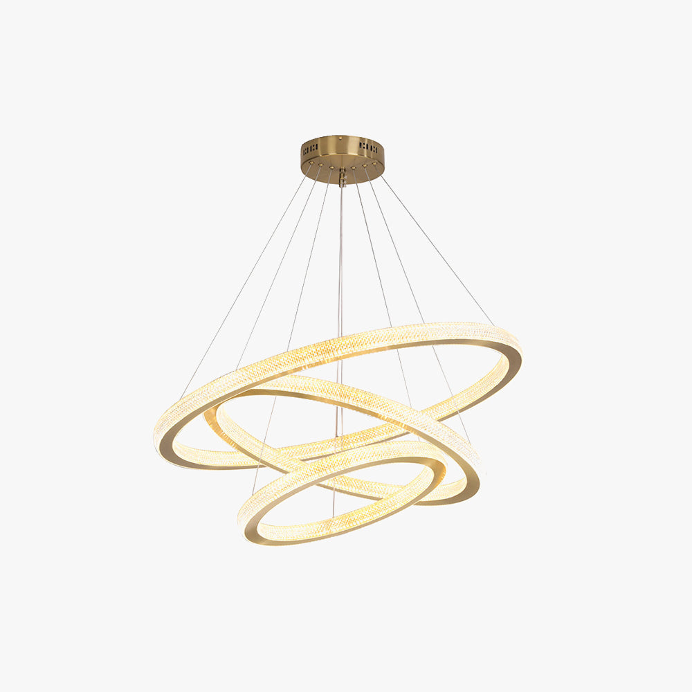 Kristy Modern Ring LED Kronleuchter Gold Wohn/Schlafzimmer Metall
