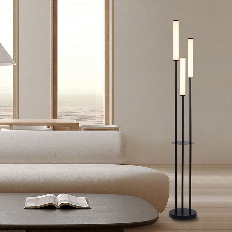Arisha Minimalistische Modern LED Stehlampe Schwarz Wohnzimmer/Esszimmer Metall&Acryl