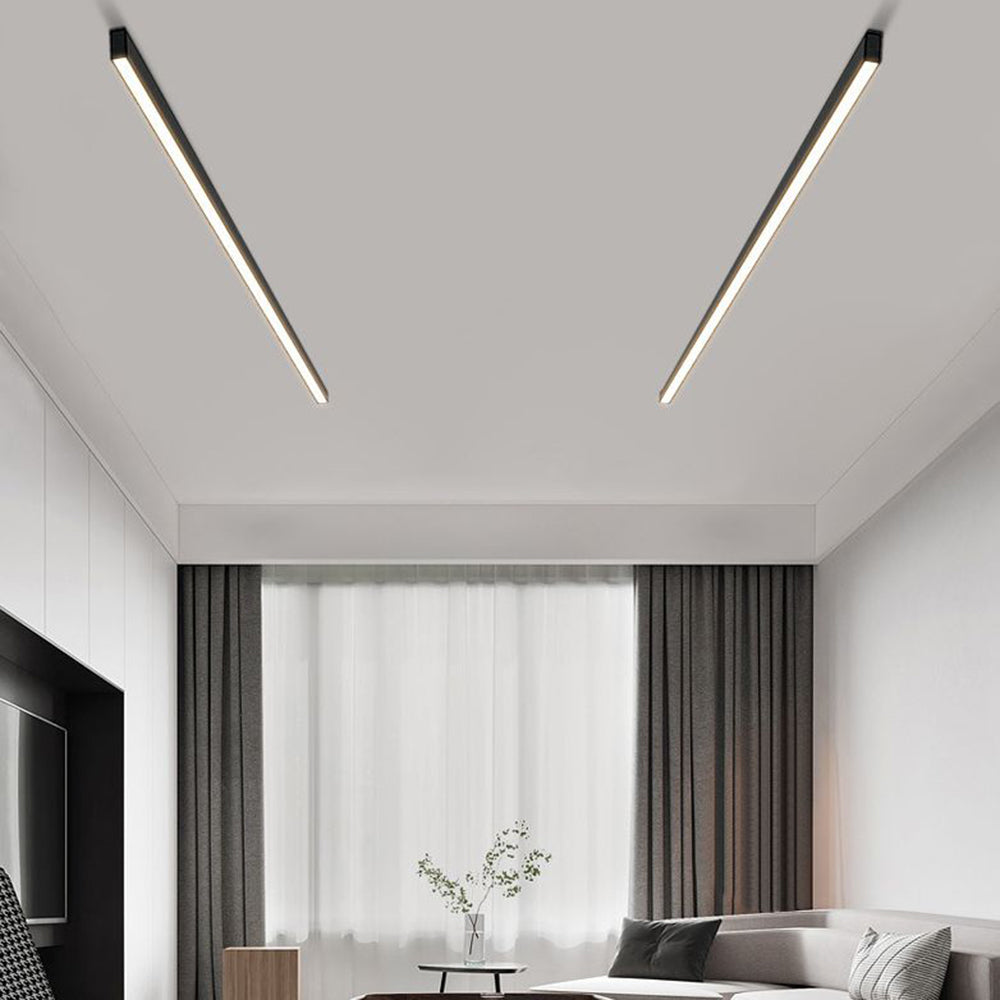 Arisha Deckenleuchte Linear  Modern  LED Schwarz Wohnzimmer Metall