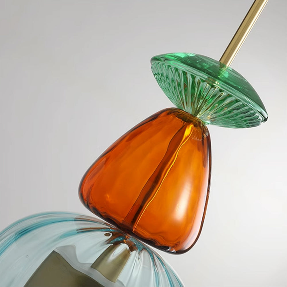 Valentina Modern LED Tasse Glas Pendelleuchte 6 Farben Wohnzimmer