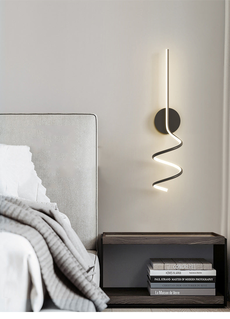 Arisha Minimalistische LED Wandleuchte Ess/Wohnzimmer Schwarz/Weiß