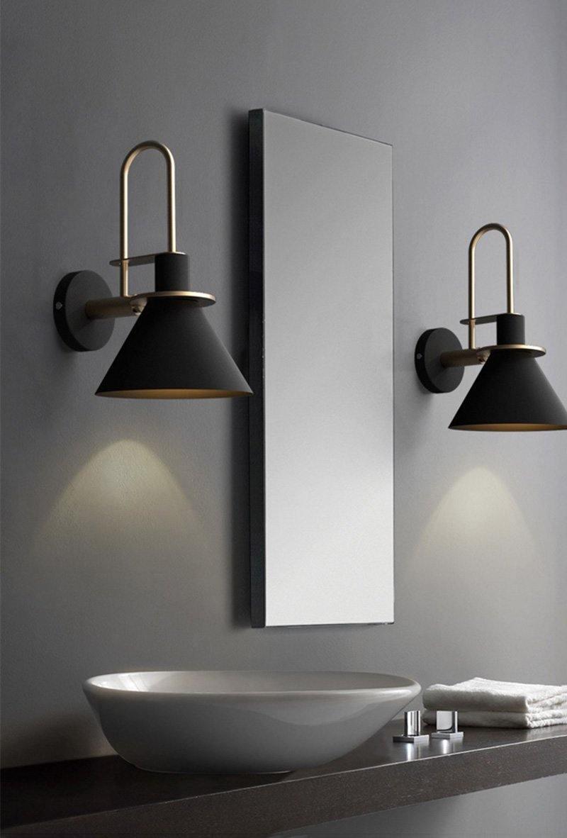 Solerine Wandleuchte Schwarz Gold Minimalistisch