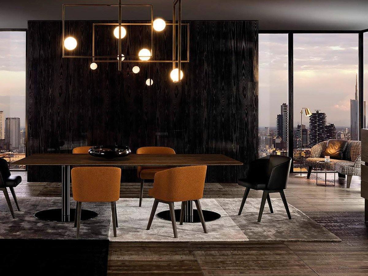 Veliiel Kronleuchter Mondrian aus Glas in Messing mit geometrischem Design