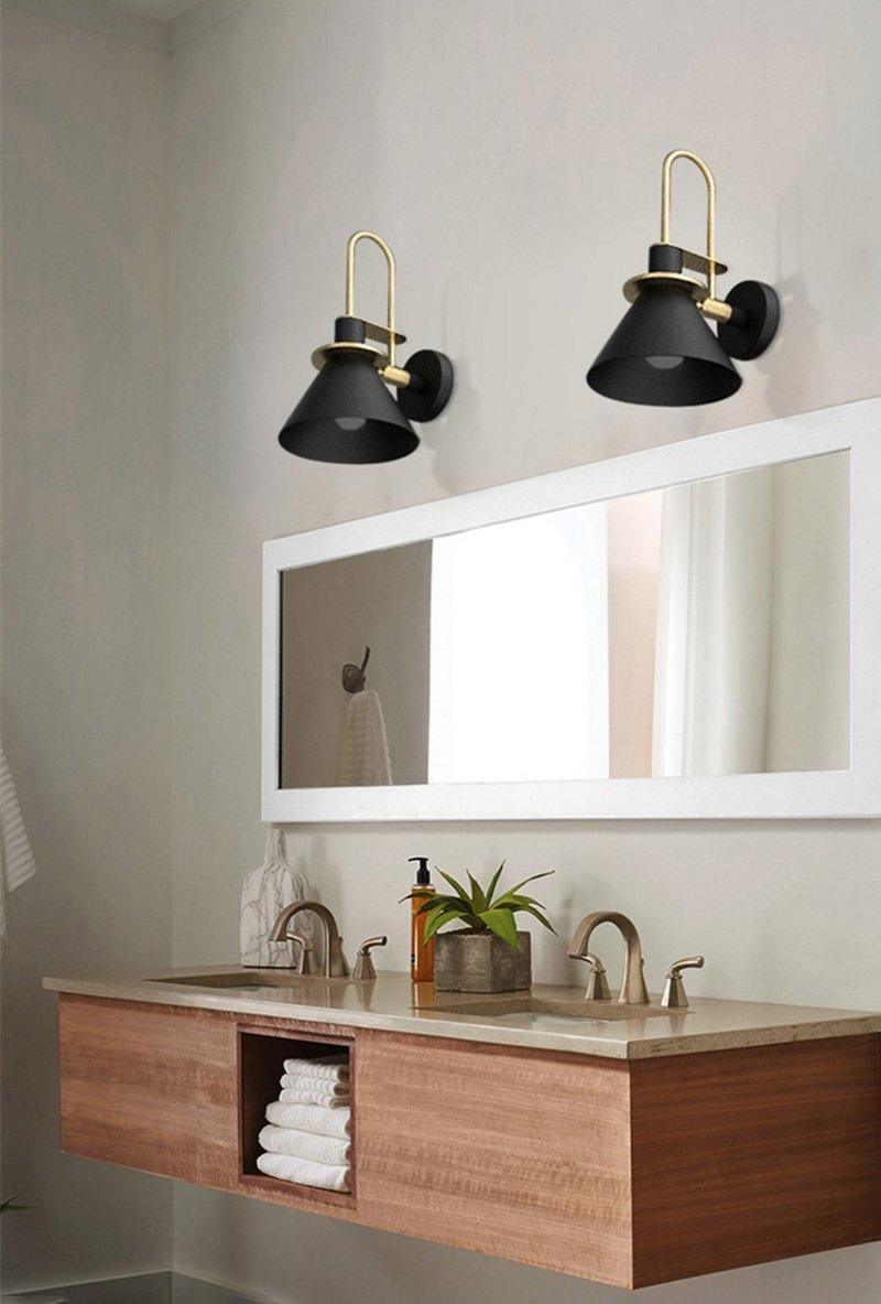 Solerine Wandleuchte Schwarz Gold Minimalistisch