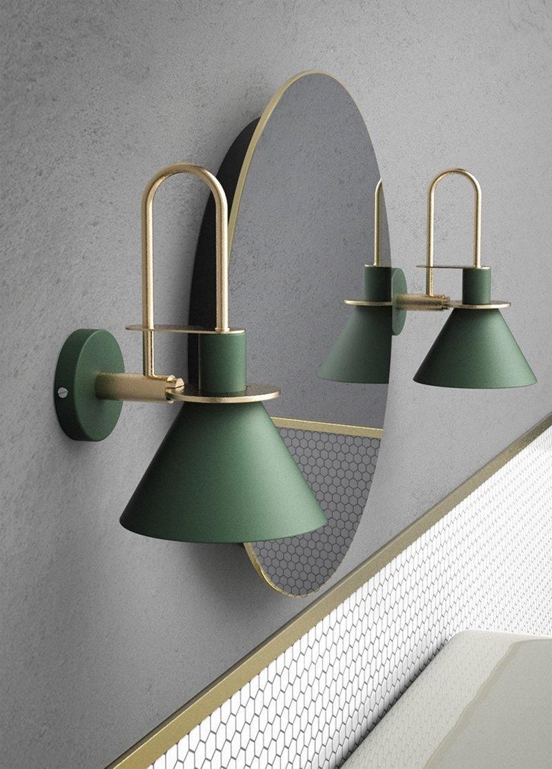 Solerine Wandleuchte Schwarz Gold Minimalistisch